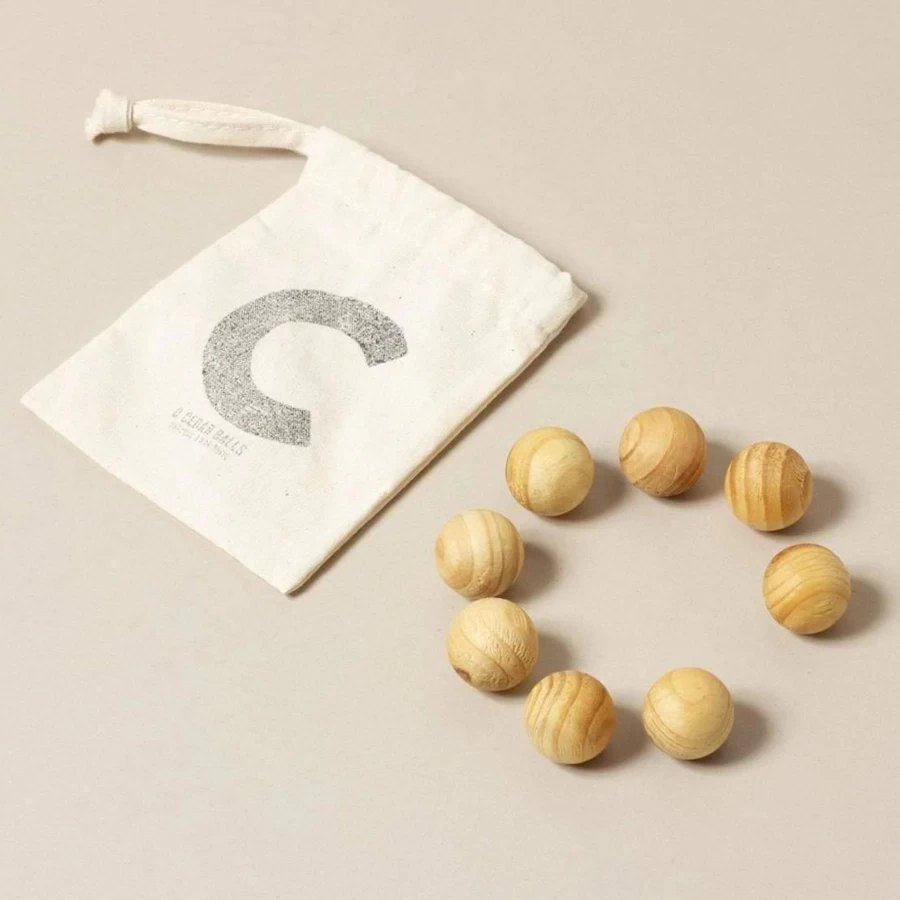 Atlantic Folk Natural Cedar Moth Repellent Balls for Closet Protection - Eco-Friendly Anti-Moth Solution