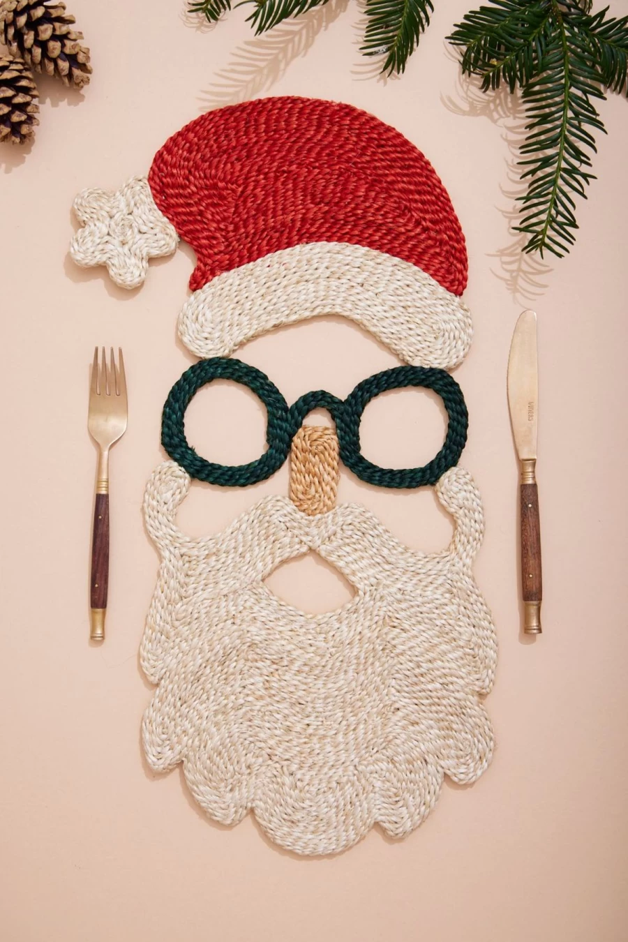 The Jacksons Santa Claus Christmas Table Placemat for Holiday Dining Decor