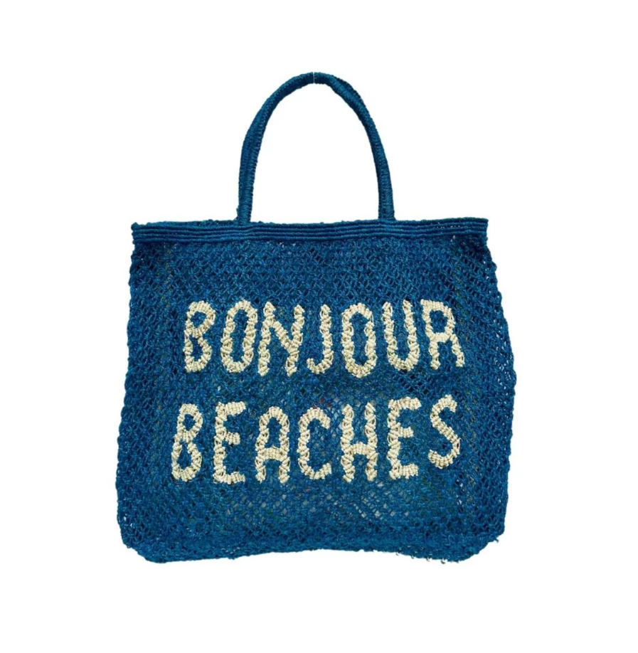 The Jacksons Bonjour Beaches Cobalt & Natural Striped Beach Towel