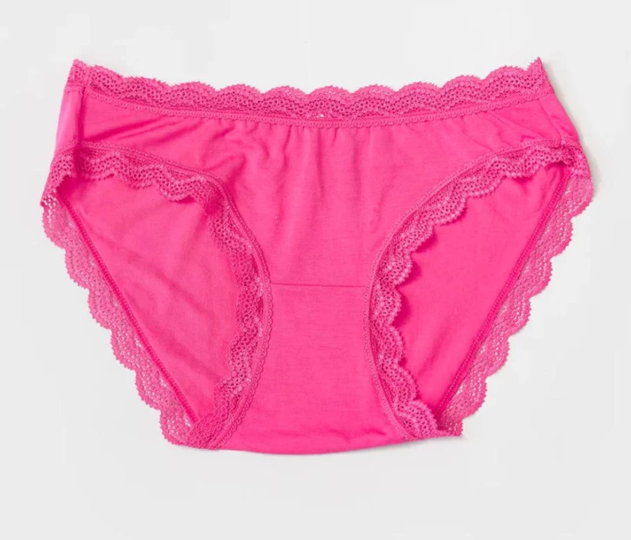 Stripe and Stare Women's Raspberry Knickers - Soft Cotton Underwear
