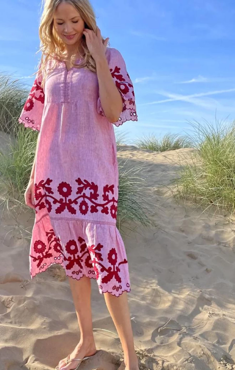 Rose and Rose Women's Agrigento Dress - Elegant Flowy Summer Dress for Women
