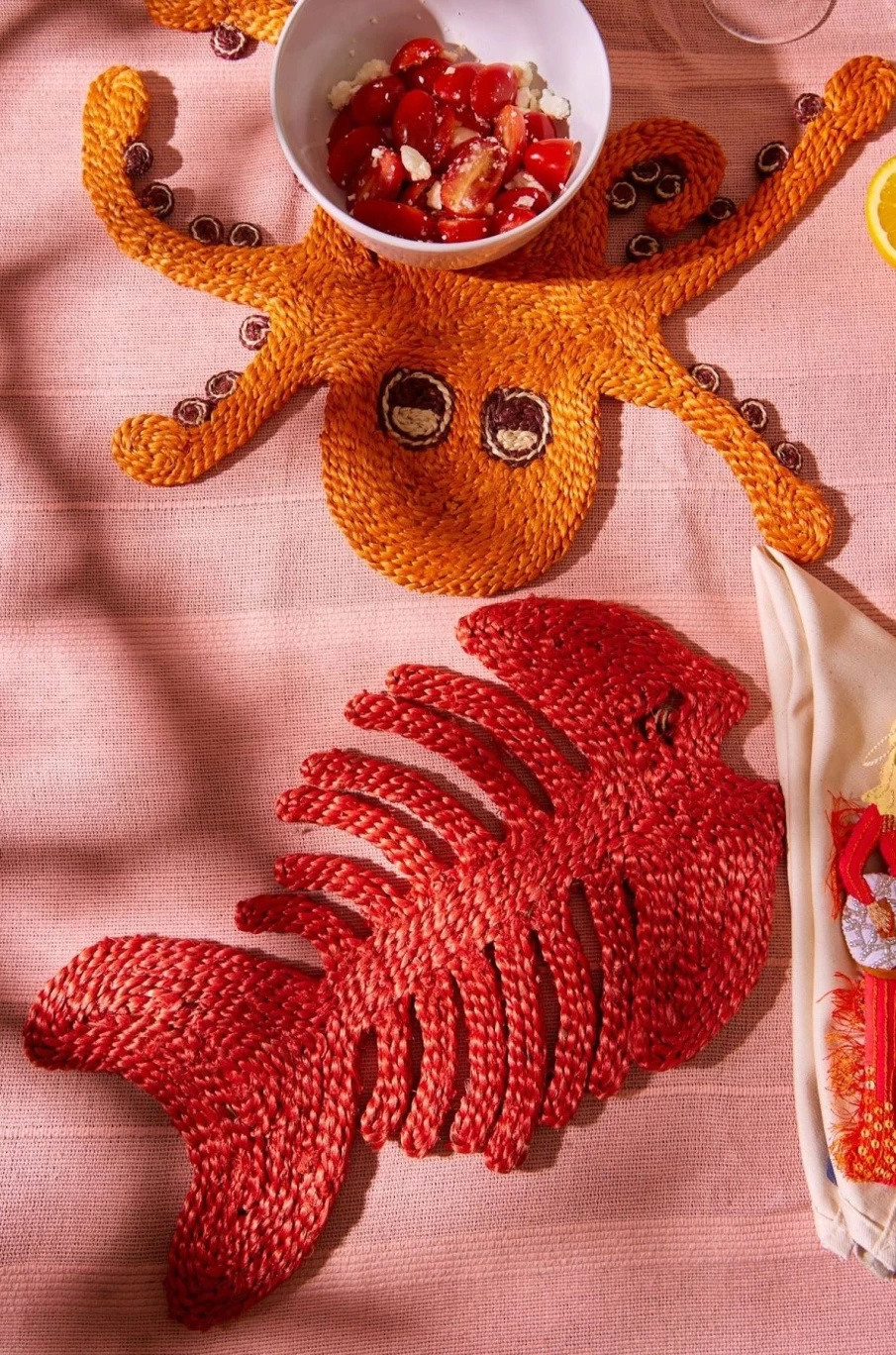 The Jacksons Red Fish Design Non-Slip Placemat for Dining Table