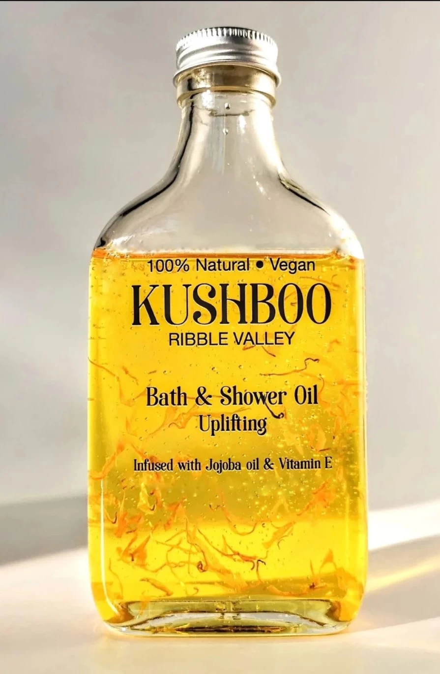 Kushboo Uplifting Bath & Shower Oil - Hydrating Aromatherapy for Relaxation & Rejuvenation