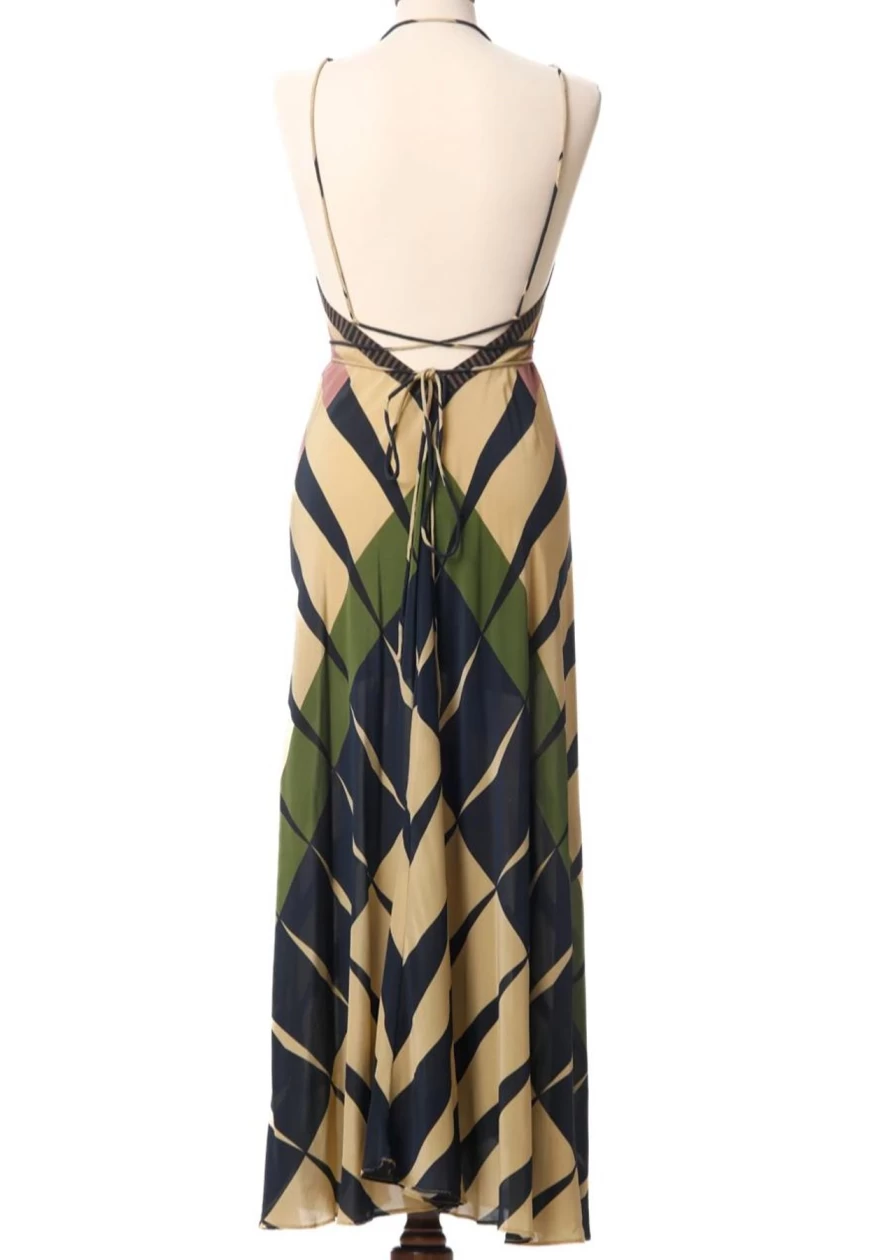 Volantis Women's Pastel Sunset Beach Dress - Flowy Summer Sundress for Vacation