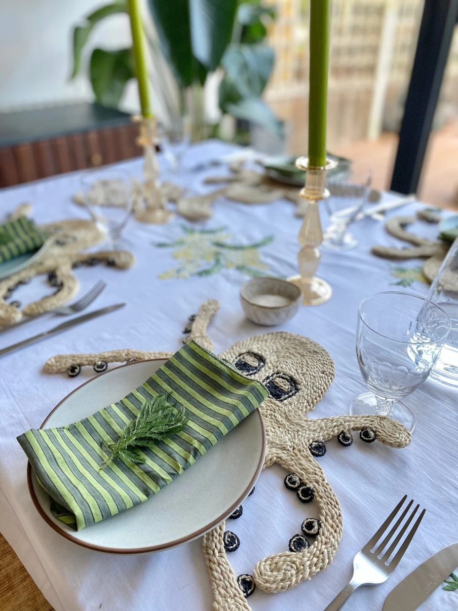 The Jacksons Natural Octopus Design Eco-Friendly Placemat for Dining Table Decor