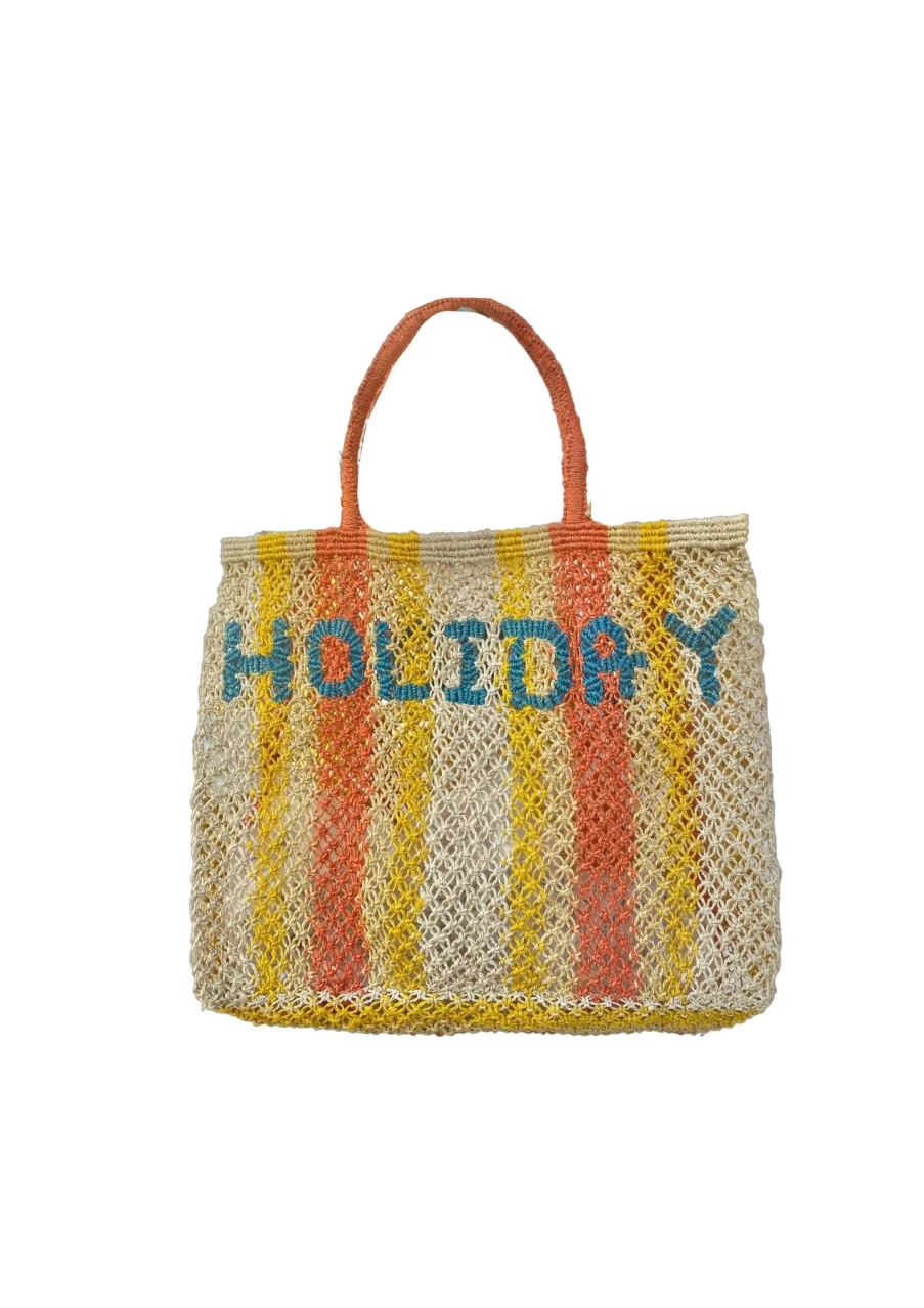 The Jacksons Holiday Stripes Swimwear - Ocean Blue, Peach & Yellow Striped Beachwear