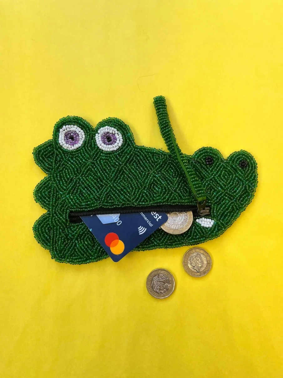 The Jacksons Crocodile Leather Coin Purse – Stylish & Durable Small Wallet for Coins