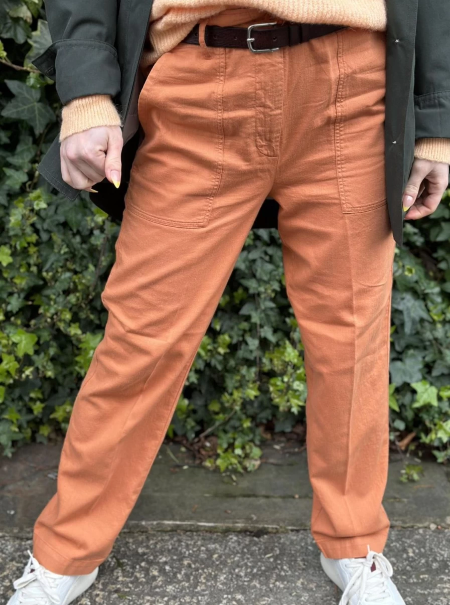 HARTFORD Women's Sunset Pila High-Waisted Trousers - Casual Comfort Pants for Women