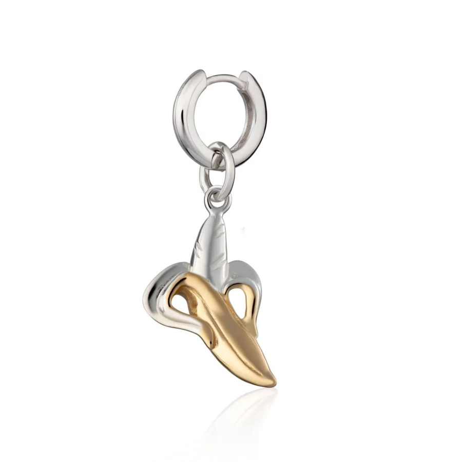 "Scream Pretty Banana Huggie Hoop Earrings – Gold Plated Huggie Hoops for Women"