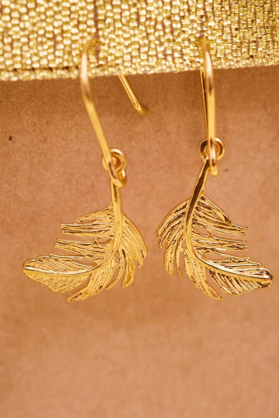 Alex Monroe Little Feather Hook Earrings - Elegant Handcrafted Jewelry