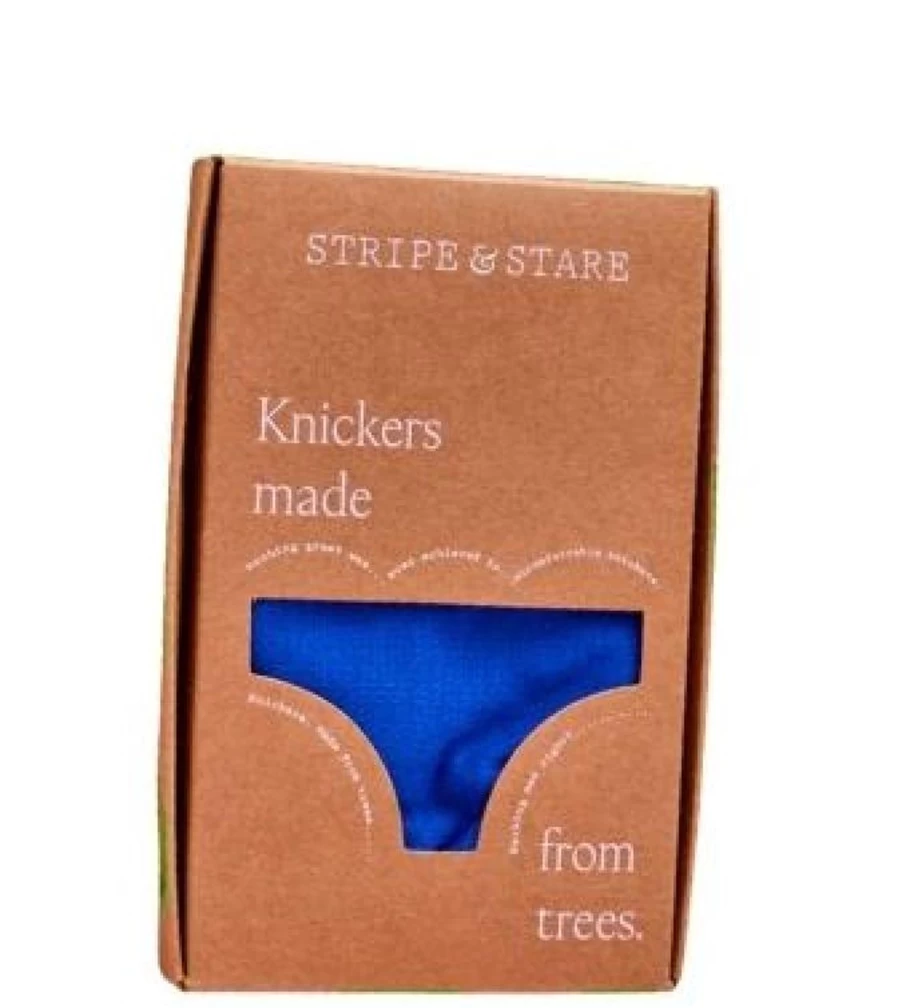 Stripe and Stare Women's Sapphire Blue Knickers | Comfortable Cotton Underwear