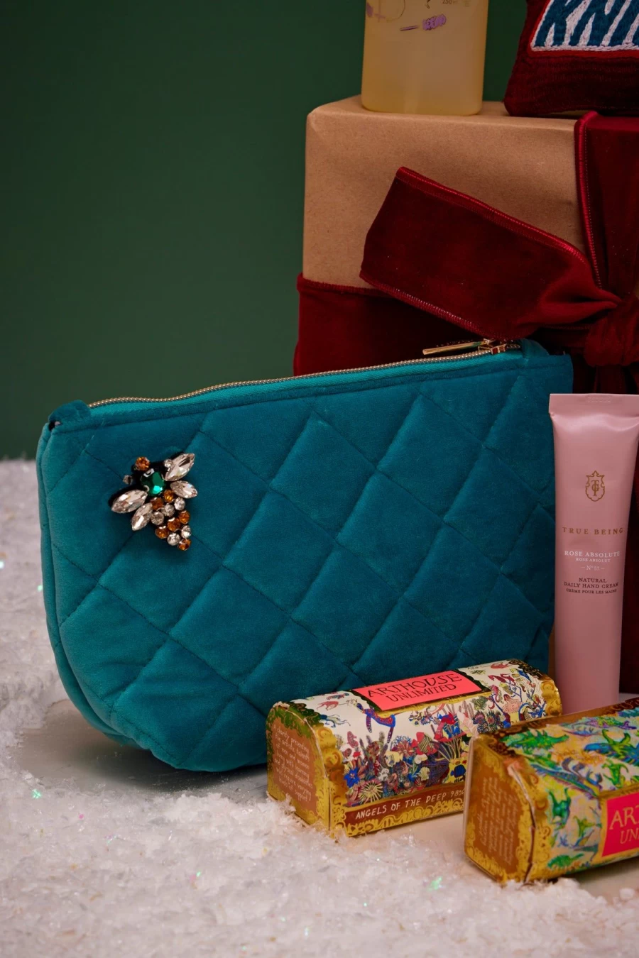 Sixton Duck Egg Quilted Nolita Crossbody Bag with Decorative Pin