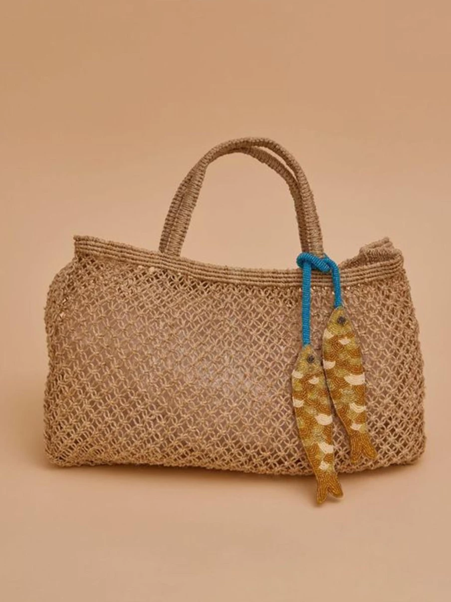 The Jacksons Beaded Fish Charm - Handmade Elegant Bag Accessory for Women
