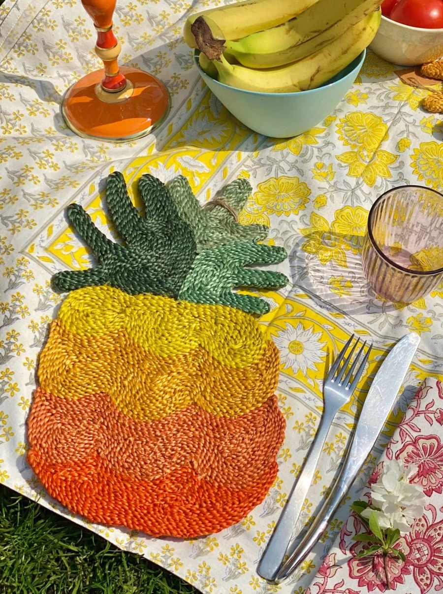 The Jacksons Tropical Pineapple Table Placemat – Non-Slip Dining Decor