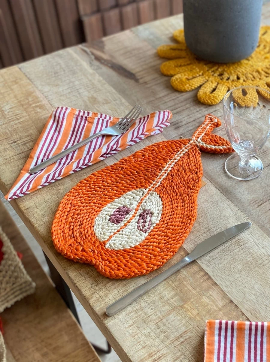 The Jacksons Orange Pear Design Placemat - Durable & Stylish Table Setting Decor