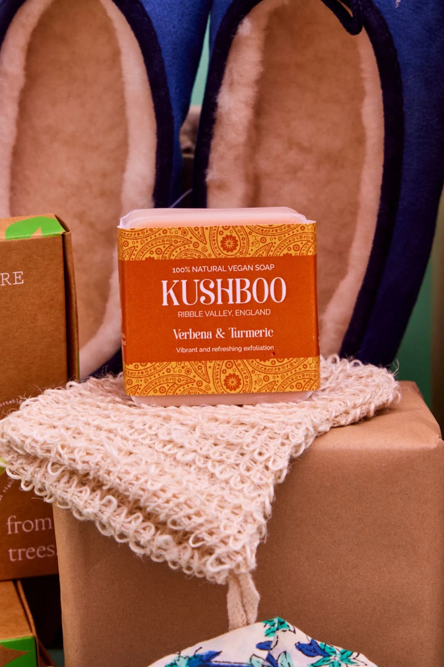 "Kushboo Natural Verbena & Turmeric Soap for Glowing Skin – Handmade Organic Bar"
