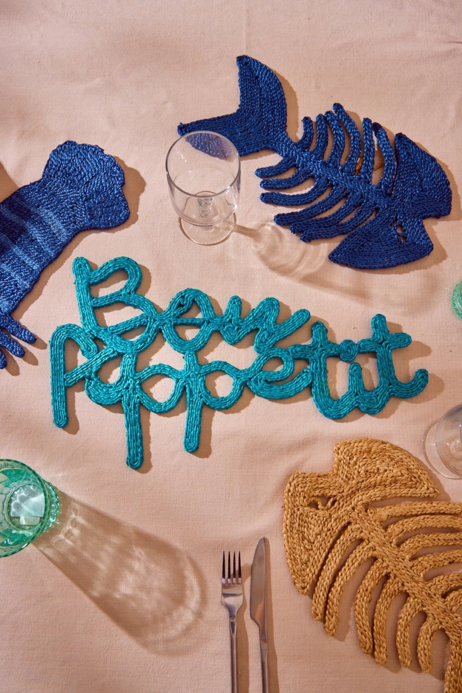The Jacksons Turquoise Bon Appetit Placemat - Premium Dining Table Mat for Stylish Decor