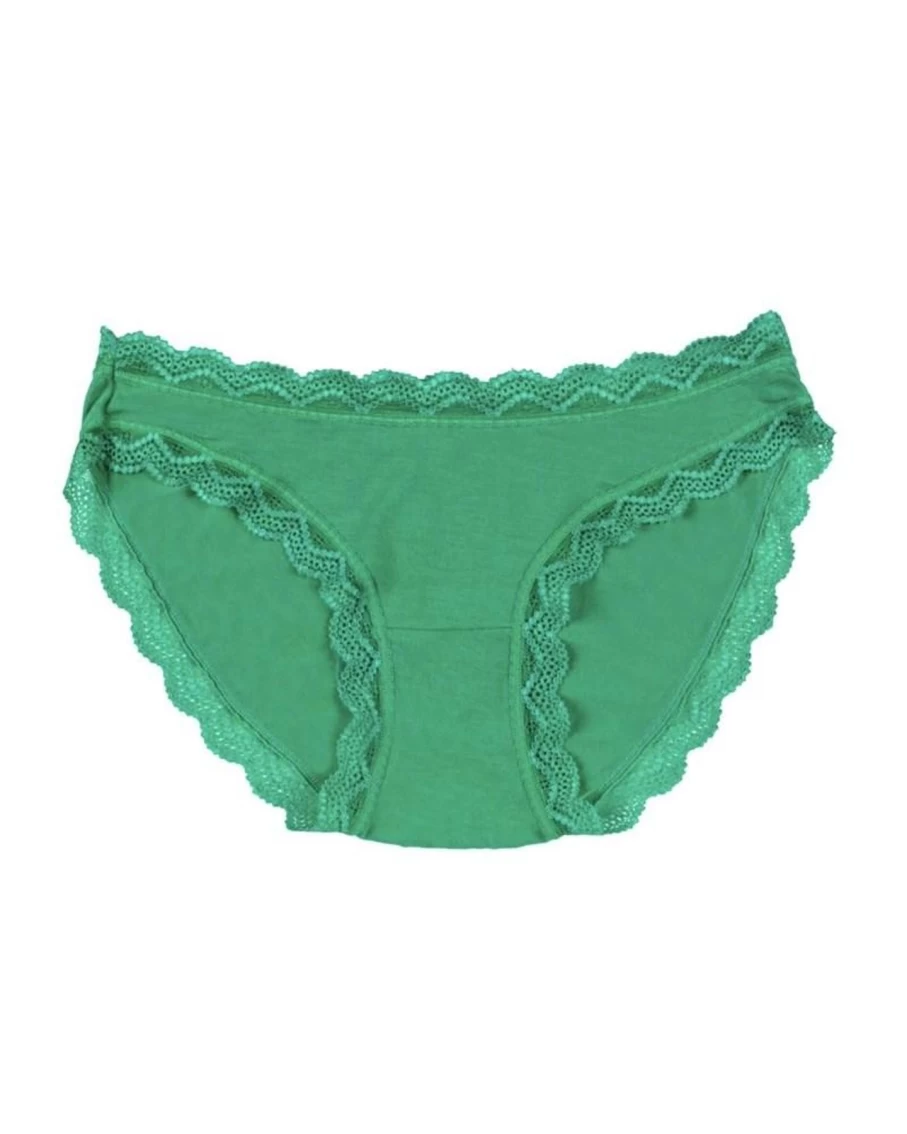 Stripe and Stare Women's Emerald Green Knickers | Comfortable Cotton Underwear