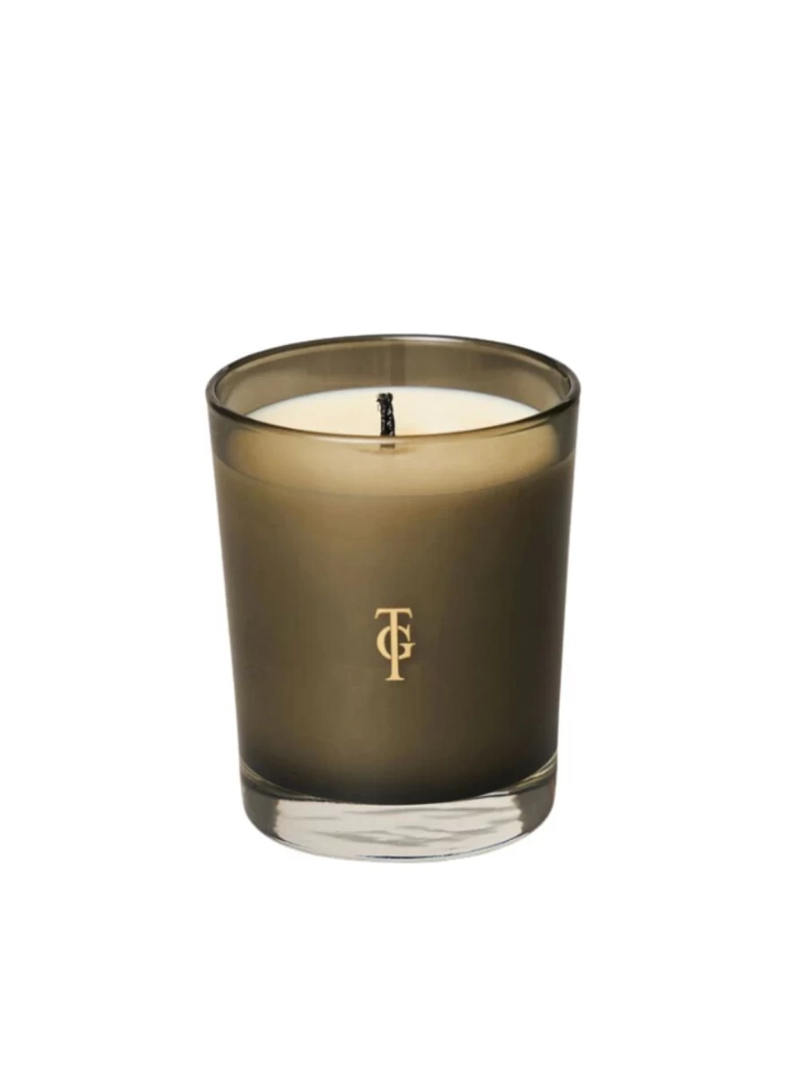 True Grace Fig Scented Glass Jar Candle for Home Fragrance