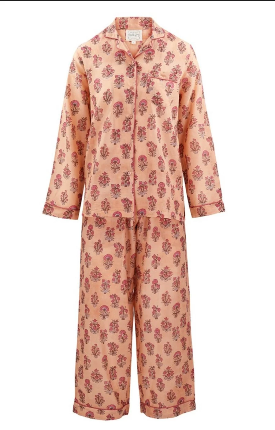 "Dilli Grey Women's Dusty Peach Khushi Pyjamas - Soft Cotton Sleepwear"