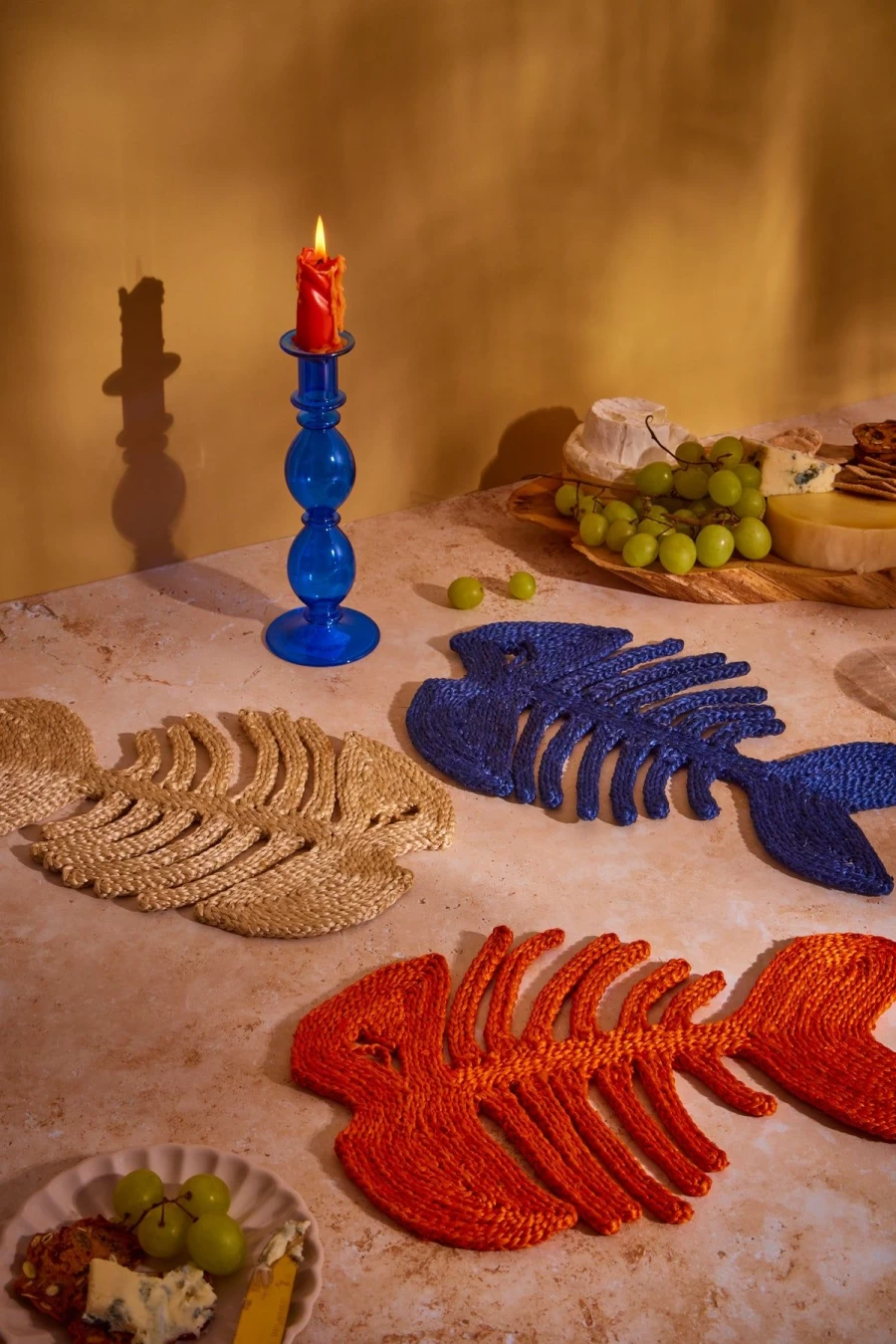 The Jacksons Dark Natural Fish-Themed Placemat for Dining Table Decor