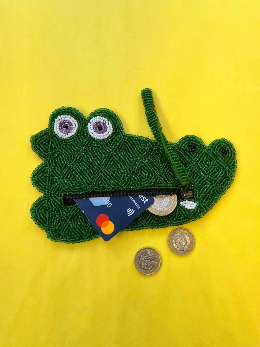 The Jacksons Crocodile Leather Coin Wallet – Stylish & Durable Money Holder