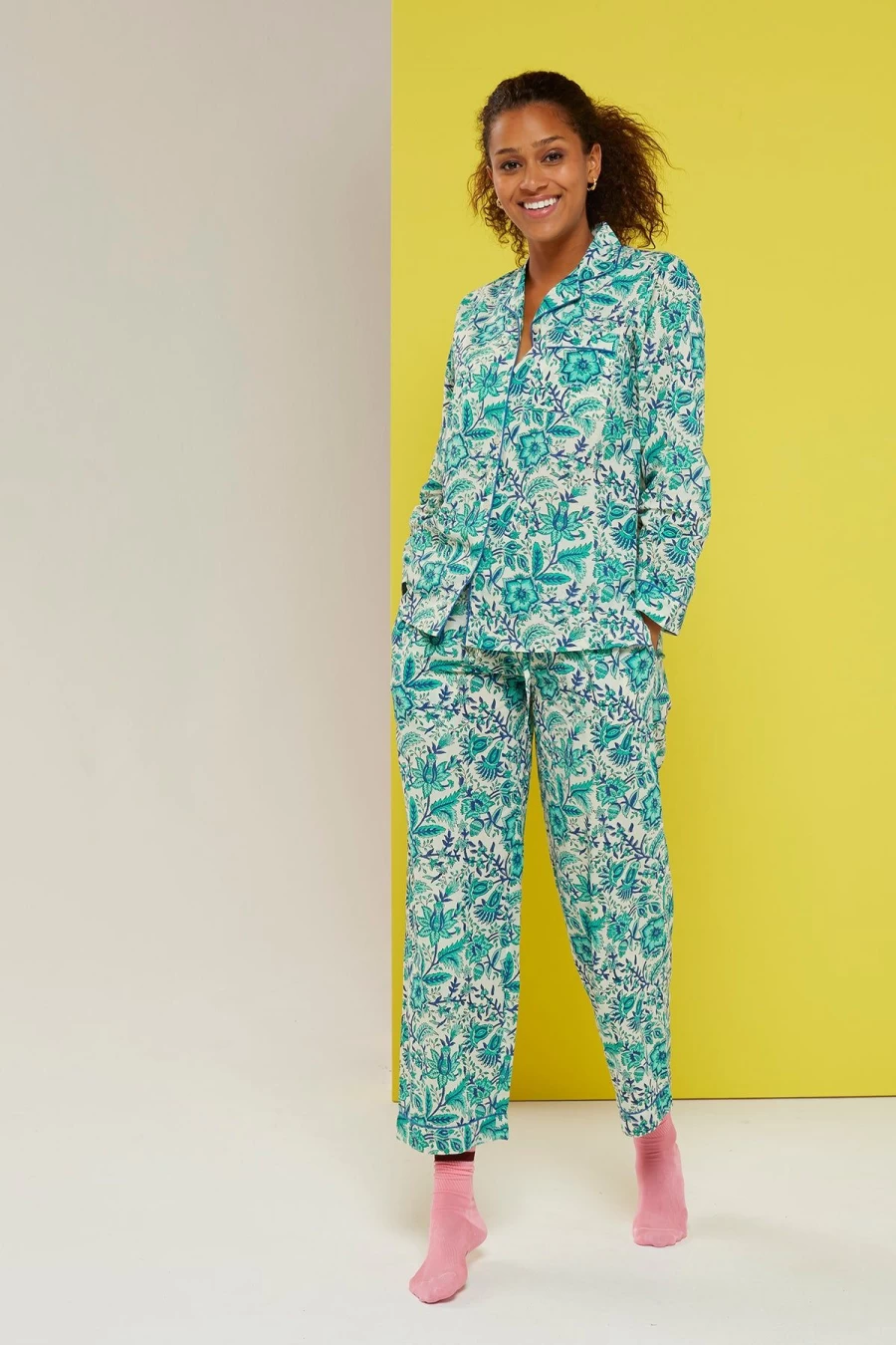 Dilli Grey Women's Spruce Pajama Set - Soft Cotton Sleepwear