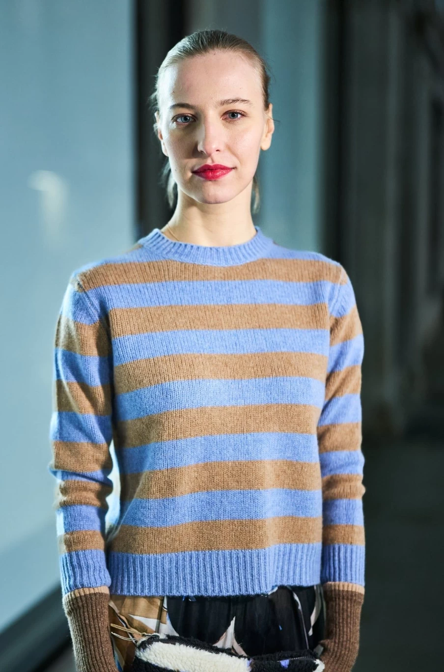 Cash Ca Women's Denim & Nude Striped Dennis Jumper